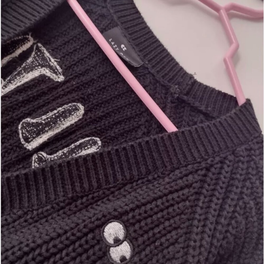 Lazy Oaf All the Problems Cardigan Sweater Size O/S - Picture 3 of 5